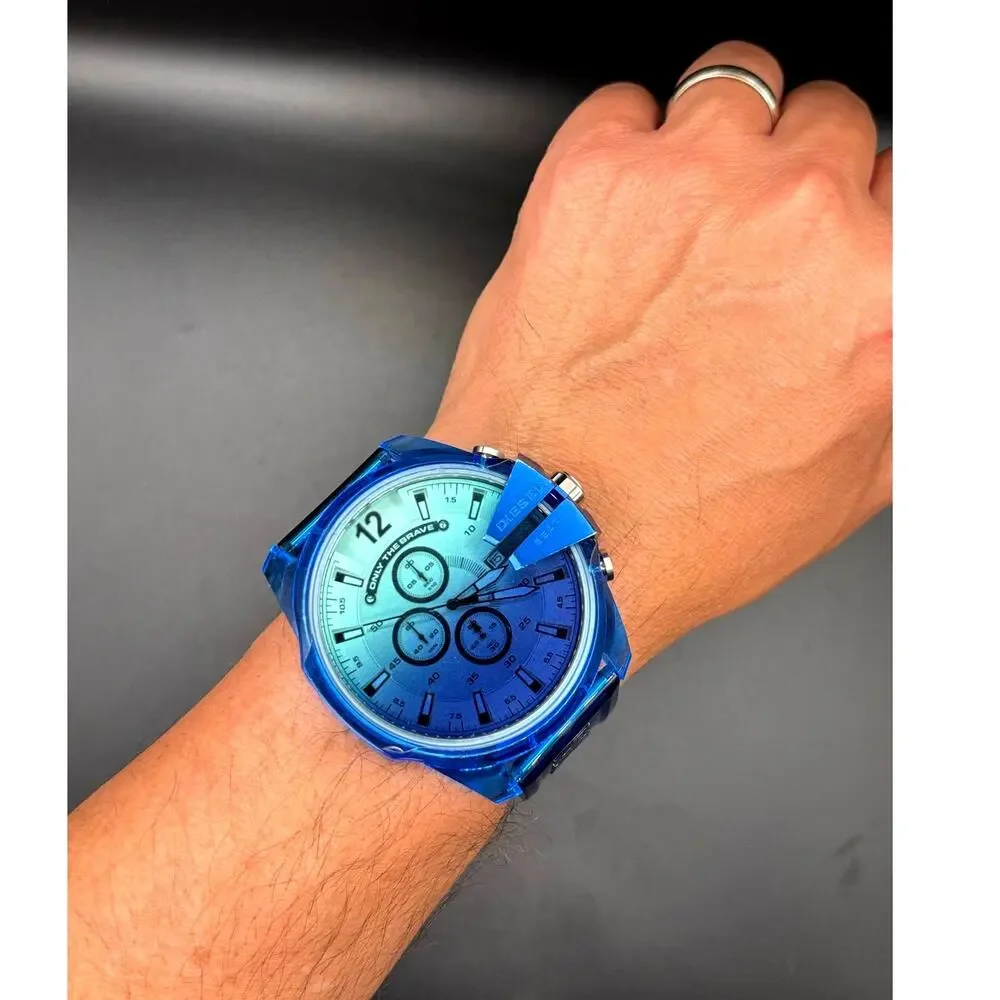 Diesel Mega Chief DZ4531 51mm Blue Gradient Chronograph Men’s Watch